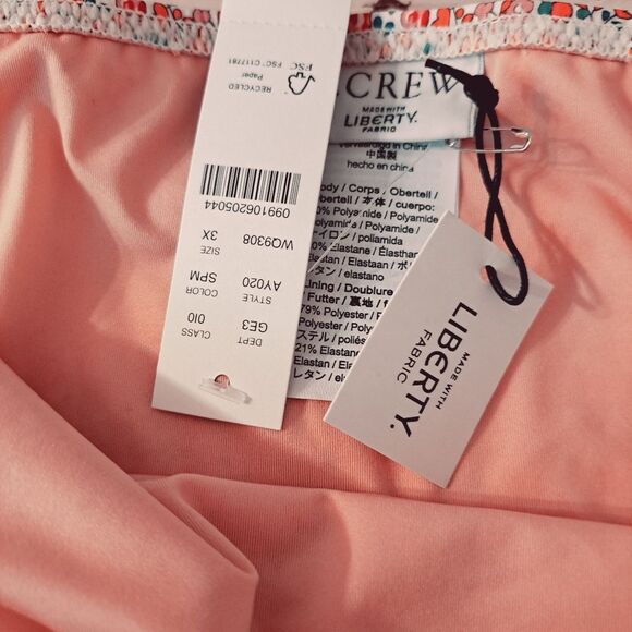 J. Crew Sunset Pink Liberty Fabric Bikini Bottom Fresh Floral Feminine 3X NWT - Picture 6 of 11